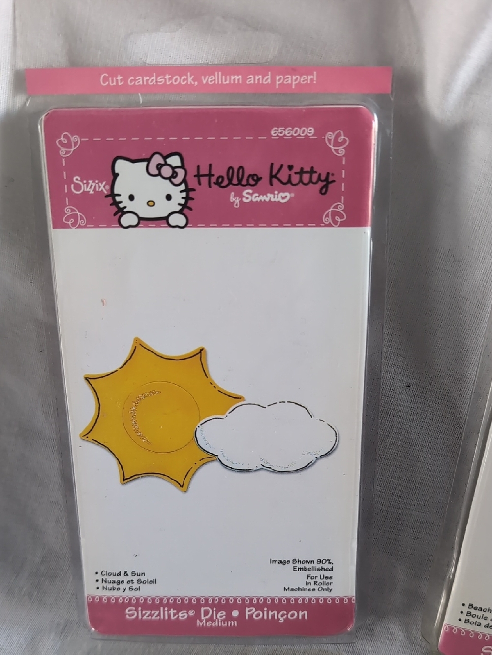 Sizzix Hello Kitty Cloud and Sun Die Cut Set - Pink and Yellow